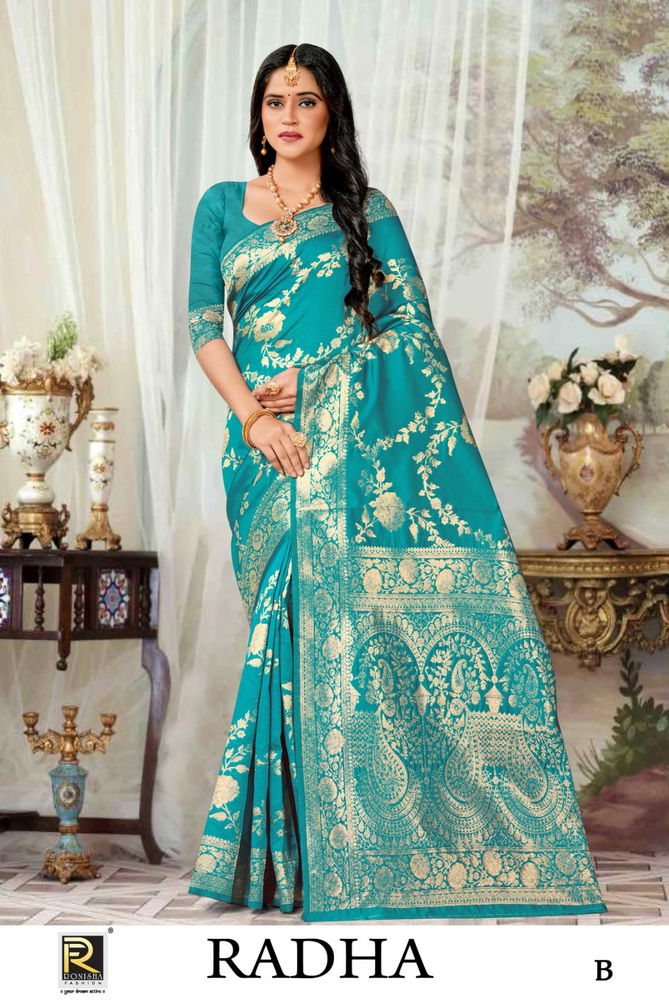 Ronisha Radha Designer Banarasi Silk Saree Catalog
